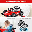 HONEY JOY 4-in-1 Baby Walker, Activity Push Walker w/3 Adjustable Heights, Smooth Wheels w/Adjustable Speed, Padded Seat, Music & Light, Foldable Car Walker for Baby Boys Girls Age 6 Months+ (Red) by TinyTreasures Baby Boutique