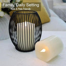 Flameless Candles Battery Operated with Timer, 3D Moving Flame Flickering, Last 600+ Hours Battery Candles, 3" x 4" Ivory Real Wax Electric LED Candle for Wedding Party Decorations by CozyNest Decor