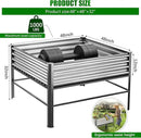 Doniks Raised Garden Bed with Legs, 48×48×32in Large Outdoor Metal Galvanized Garden Planting Box,1000lb Capacity for Vegetables Lawn Green Flowers, Fruits, Terrace by GreenHaven Gardens