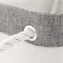 Basket for Organizing Cube Stgorage Bin - Small 6 Pack Fabric Storage Cubes Collapsible Baskets for Shelves with Rope, Bins for Organization Closet Cloth Toy Laundry Canvas (Grey&White 12x8x5.2 inch) by TinyTreasures Baby Boutique