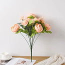 Duovlo Springs Flowers Artificial Silk Peony Bouquets Wedding Home Decoration,Pack of 1 (Spring Orange-Pink) by CozyNest Decor