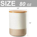 Yangbaga Canister Sets for Kitchen Counter, 80 OZ Large Ceramic Food Storage Jars with Airtight Wood Lids, Large Kitchen Canisters for Coffee, Sugar, Tea, Flour, Spice by CozyNest Decor