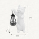 Solar Powered Garden Resin Statue Lights, 10 Inch Waterproof Outdoor Animal Cute Cat Figurine Lights, Suitable for Patios, Balconies, Lawns, Courtyards, Etc (Hand) by GreenHaven Gardens
