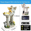 Angel Garden Statue, Solar Figurine with Outdoor Décor Resin Cat Sculpture Lawn Ornament,Ideal Yard Art for Patio Lawn Yard Housewarming Garden Gift by GreenHaven Gardens