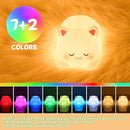 LOVERUIS Cute Night Light for Kids Cat Night-Light Baby Girl Squishy NightLight 1/3 Hour Timer Kitty Light Dimmable Nursery Lamp Colorful Nightlight Gift for Kid Toddler Kawaii Bedroom (Mimi) by TinyTreasures Baby Boutique