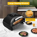 Indoor Grill and Air Fryer Combo with Ceramic Accessories, 7-IN-1 Digital Display, 5.2 QT Electric Smokeless, 500°F Max, Large View Window, Roast, Bake & Dehydrate, Adjustable Temps, Easy Clean by CozyNest Decor