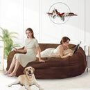 Bean Bag Chair for Adults 6FT,Soft Removable Cover for Teens/Girls Bedroom,Fluffy Giant Round Floor Beanbag Lounger Chairs (No Filler,Deep Coffee) by CozyNest Decor