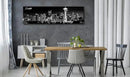 Seattle City Skyline Wall Art Black and White Canvas Prints Panorama Cityscape Picture Night View Painting Poster Modern Artwork Home Decor for Office Living Room - Ready to Hang 13.8" x 47.3" by CozyNest Decor