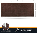 PURRUGS Dirt Trapping Door Mat 24" x 59", Non-Slip/Skid Machine Washable Entryway Rug, Dog Doormat, Super Absorbent Welcome Mat for Muddy Wet Shoes and Paws, Brown by CozyNest Decor