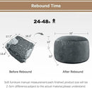 3 Feet Bean Bag Chair - BeanBag Chairs for Adults, Living Room Furniture Sofa with Soft Micro Fiber Cover, Round Fluffy Couch for Bedroom College Dorm - Grey by CozyNest Decor