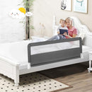 BABY JOY Bed Rails for Toddlers, 59‘’ Extra Long, Upgraded Swing Down Bed Guard w/Safety Straps, Folding Baby Bedrail for Kids Twin, Double, Full Size Queen & King Mattress (Gray, 59-Inch) by TinyTreasures Baby Boutique