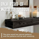 60x8x5 Fireplace Mantel - Handcrafted Hollow Rustic Solid Wood Wall Mounted Floating Shelf with Invisible Heavy Duty Wood Bracket (Weathered Black) by CozyNest Decor