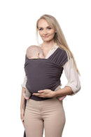 Boba Baby Wrap Carrier – Original Baby Sling Carrier for Newborns (7–35 lbs), Soft, Secure, Hands-Free & Ergonomic, Ideal for Comfortable Bonding, New Parents (Serenity Charcoal) by TinyTreasures Baby Boutique