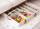 StorageWorks Shoe Organizer Under Bed for Closet, 2-Pack Ultra-thick Fabric Shoe Storage Containers with Bottom Support and Adjustable Dividers, Fits up to 24 Pairs, Beige by CozyNest Decor