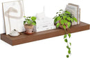 Heimlove 12 Inch Deep Floating Shelves, 48 x 12 inches Long Wall Shelf, Rustic Wood Wall Shelves for Fireplace Mantel, Set of 1 (Walnut) by CozyNest Decor