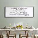 Be Strong And Courageous Sign Bible Verse Framed Wall Art, 32''×12'' Rustic Religious Christian Proverbs 3:5-6 Sign, Horizontal Holy Inspirational Catholic Scripture Decor by CozyNest Decor
