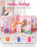 Interactive Sensory Soft Cloth Book, Educational Crinkle Quiet Activity Busy Book for Babies,Toddler Travel Toy Gift for Boys and Girls (Hello Potty) by TinyTreasures Baby Boutique