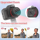 Seckton Upgrade Kids Selfie Camera, Christmas Birthday Gifts for Boys Girls Age 3-12, Children Digital Video Cameras with Flash, 2.4" Screen Portable Camera Toy 4 5 6 7 8 9 Year Old Boys Girls-Black by TinyTreasures Baby Boutique