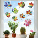 14pcs Window Decals for Bird Strikes, Anti Collision Window Clings, Rainbow Reflection Window Sticker, Maple Leaf Style Sun Catcher Stickers for Glass Windows by CozyNest Decor