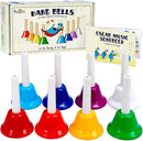 MINIARTIS Hand Bells for Kids | Educational Music Toys for Toddlers 8 Notes Colorful Handbells Set | Kids Musical Instrument with 15 Songbook | Great Birthday Gift for Children by TinyTreasures Baby Boutique