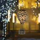 Hot Air Balloon Solar Lantern,Hanging Lantern Outdoor Waterproof Decorative Metal LED Solar Lights for Trees Patio Garden Yard Porch Decor, Gold by GreenHaven Gardens