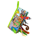 Jollybaby Crinkle Books for Babies, Sensory Soft Touch and Feel Baby Toys for 0-6 Months Infants, Newborn Montessori Early Educational Cloth Toys, Baby Girl & Boy Gift(Jungle Tails) by TinyTreasures Baby Boutique