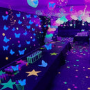 SAOROPEB Glow in The Dark 3D Butterfly 24 Pcs 3 Sizes, Luminous Butterfly Stickers for Ceiling or Wall, Glow in The Dark Party Supplies, Removable Luminous Stickers for Kids Babys Nursery (Blue) by CozyNest Decor