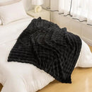 YUSOKI Luxury 3D Bubble Throw Blanket 2lb,All Ages,Home Decoration, (Black,50 * 60inches) by CozyNest Decor