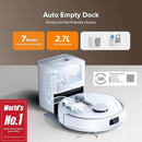 roborock Q10 X5+ Robot Vacuum and Mop Combo, Self-Emptying, 10,000Pa Suction, Obstacle Avoidance, LiDAR Navigation, Hands-Free Cleaning, No-Go Zones, Perfect for Carpet and Pet Hair, White by CozyNest Decor