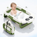 Foldable Baby Bathtub, Lightweight Bathtub for Infants to Toddlers with Soft Cushion & Thermometer, Portable Baby Tub Newborn to Toddler 0-36 Months(Green) by TinyTreasures Baby Boutique