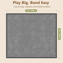 Baby Play Mat for Floor, 1.3'' Thick Memory Foam Tummy Time Mat - Super Soft Coral Velvet Nursery Rug with Non-Slip Backing, Crawling Rug for Toddlers/Infants, Yoga & Tatami Use, 71''x 79'' by TinyTreasures Baby Boutique