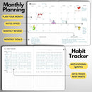 Undated Daily Planner – 3-Month A5 Productivity Organizer with Full Page Per Day, Hourly Schedule, Goal Setting, Habit Tracker, Weekly & Monthly Pages – Hardcover Time Management Notebook (Gray) by TinyTreasures Baby Boutique