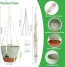 Hanging Planters for Indoor Outdoor Plants, 2 Pack Self Watering Hanging Pot with Drainage Holes, Removable Tray & 2 Kinds of Plant Hangers, 10'' Hanging Flower Pots for Home Garden Decor, Green by GreenHaven Gardens
