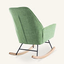 Rocking Chair with Ottoman and Pillow, Glider Rocker Chair, Accent Arm Chair Lounger for Living Room/Bedroom/Nursery, High Back, Solid Hardwood Base, Green by TinyTreasures Baby Boutique