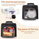 NCVI Breast Pump Bag, Double Layer Removable Pump Bag for Spectra S1, S2, Medela, Breast Pump Backpack with Ice Pack, Insulated Breast Milk Cooler Bag for Working Nursing Moms, Black by TinyTreasures Baby Boutique