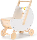 Wooden Baby Walker & Doll Stroller – Adjustable Handle Push Cart, Anti‑Tip, Quiet Wheels, Pretend Shopping Cart – Montessori Wooden Walker for Babies , Doll Stroller for Toddlers 12m+ by TinyTreasures Baby Boutique