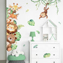 Tanlaby Jungle Animals Wall Stickers Cartoon Safari Animal Wall Decals Fox Bear Lion Monkey Tropical Leaves Art Decor for Baby Nursery Kids Playroom Bedroom by TinyTreasures Baby Boutique