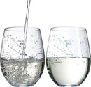 Set of 2 Zodiac Sign Wine Glasses with 2 Wooden Coasters (Taurus)