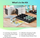 Evo Classroom Kit (12 Bots): Interactive Coding Robot, Kids Ages 5+, Includes 12 Evo Robots, Color Code Markers, Charging Cradle, Bot Stickers, Access to 700+ STEAM Lessons, Educators & Parents by TinyTreasures Baby Boutique