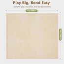 Baby Play Mat for Floor, 1.3'' Thick Memory Foam Tummy Time Mat - Super Soft Coral Velvet Nursery Rug with Non-Slip Backing, Crawling Rug for Toddlers/Infants, Yoga & Tatami Use, 71''x 79'' by TinyTreasures Baby Boutique
