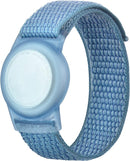 Kids Wristband Compatible with Apple AirTag, Protective Case for Air Tag GPS Tracker Holder with Nylon Bracelet, Adjustable Anti Lost Watch Band for Toddler Child Elder(Blue) by TinyTreasures Baby Boutique