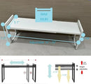Expandable Cabinet Shelf Organizer 16-26" L Stackable Kitchen Counter Shelf Rack Stand Sink Riser Countertop Storage White (Narrow 5.1”D) by CozyNest Decor