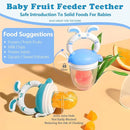 WAJIAYON Easter Bunny Baby Fruit Feeder/Food Feeder Pacifier - Infant Teething Feeders | Silicone Teether Feeder Babies | Easter Gifts for Boys and Girls | Food Pacifier for Babies-Rabbit by TinyTreasures Baby Boutique