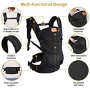 New Upgrade Ergonomic Baby Carrier Newborn Toddler Wrap Carrier,Hands Free Baby Sitting Sling,Breathable,Perfect for Infants/Chest Sling for Babies Shower Gift (Ink-Black, Upgrade-with Belt) by TinyTreasures Baby Boutique