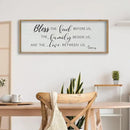 SRSZHIYUE Bless the Food Before Us Wall Sign Decor 40"×15" Christian Bible Verse for Farmhouse Rustic Kitchen Dining Room Framed Wood Scripture Religious Jesus Prayer Wall Art (Wood) by CozyNest Decor