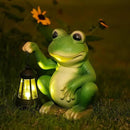 Large Frog Garden Decor for Outside Solar Powered Sculptures for Garden Patio Cute Animal Garden Statues Home Easter Ornaments, Gifts for Mom Grandma by GreenHaven Gardens