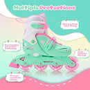2PM SPORTS Inline Skates with Light Up Wheels, Roller Skates Blades for Boys Girls Kids Ages 5-8 8-12 4-6 6-12, Size Adjustable Beginner Blades Roller Skates by TinyTreasures Baby Boutique