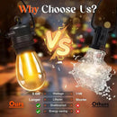 36 Pack S14 LED Bulbs for Outdoor String Lights, Shatterproof Replacement Edison Bulbs for Patio String Lights Outdoor Waterproof, Warm White 2200K, Dimmable, E26 Standard Base by GreenHaven Gardens