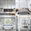Raindrop Pendant Lights Set of 2, Nickel Pendant Lights Kitchen Island, Brushed Nickel Kitchen Island Light Dining Room Light Fixture, Chandelier for Bedroom Bathroom,Bulb Included by CozyNest Decor