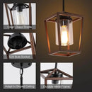 SGLfarmty Farmhouse Bar Pendant Lighting for Kitchen, Single Pendant Island Light with Wooden Finish，Modern Industrial Metal Pendant Light Fixtures，Rustic Ceiling Lantern Hanging Light,1 Pack by CozyNest Decor